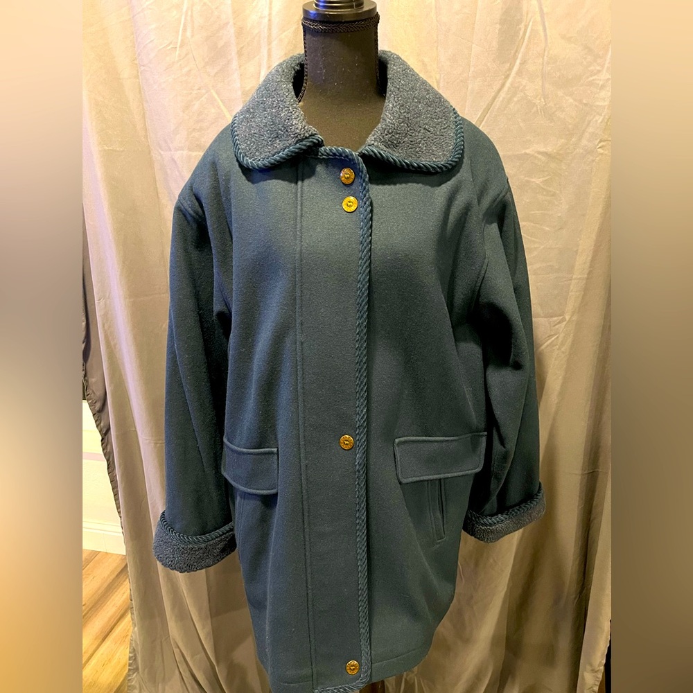 Herman Kay Dark Blue Mid Coat